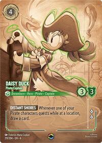Daisy Duck, Pirate Captain (0211) (Enchanted) - Inkwash Foil