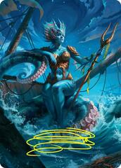 Kiora, the Rising Tide (30/54) Art Card (AFDN) - Gold-Stamped Signature