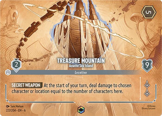 Treasure Mountain, Azurite Sea Island (0222) (Enchanted) - Inkwash Foil