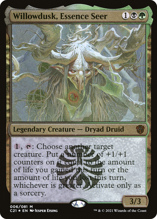 Willowdusk, Essence Seer (006) (Display Commander) (Thick Stock) - Foil Etched