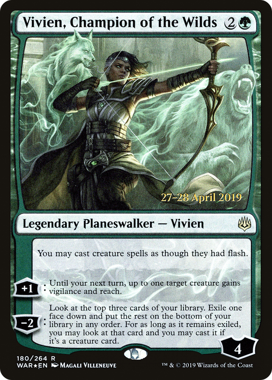 Vivien, Champion of the Wilds (180) (Prerelease) - Foil