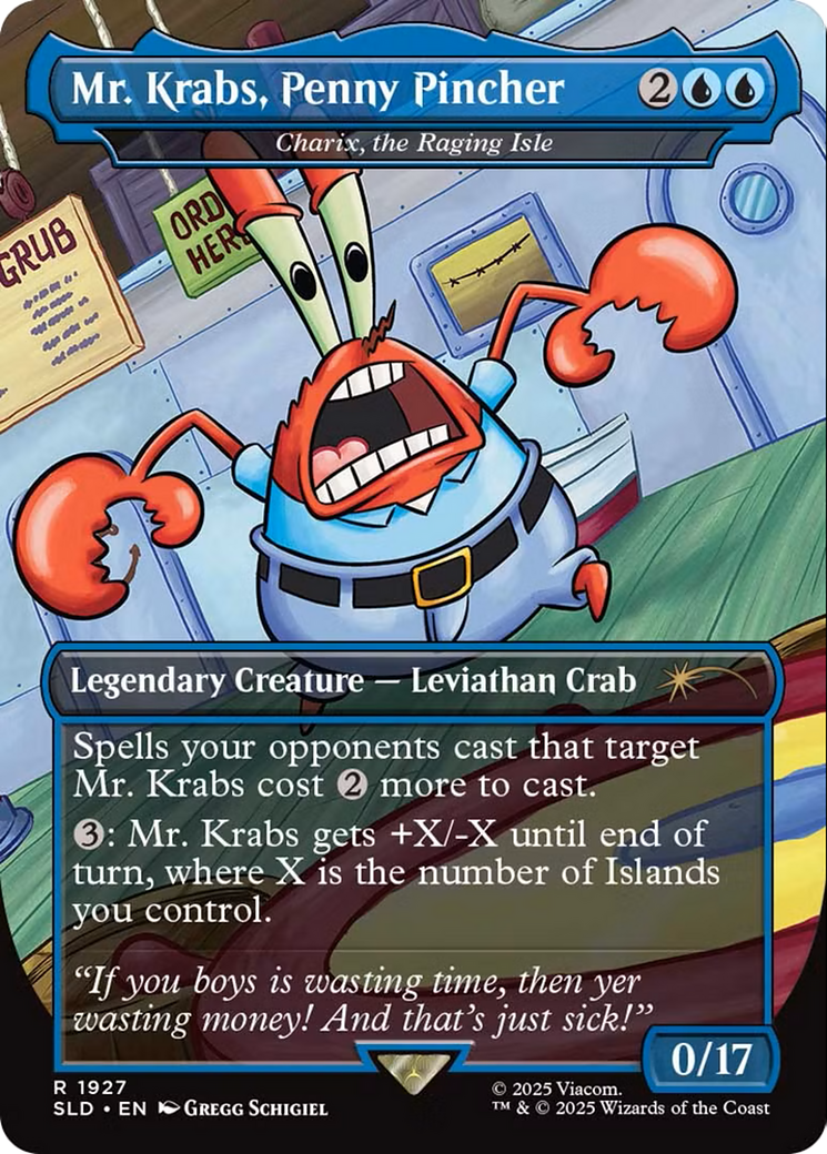 Mr. Krabs, Penny Pincher [Charix, the Raging Isle] (1927) (Borderless) - Foil