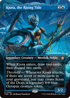 Kiora, the Rising Tide (0309) (Borderless) - Foil