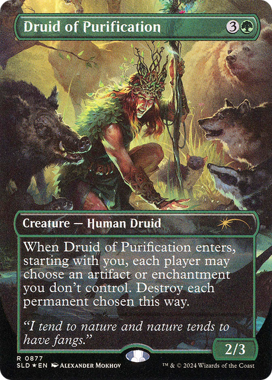 Druid of Purification (0877) (Borderless) - Foil