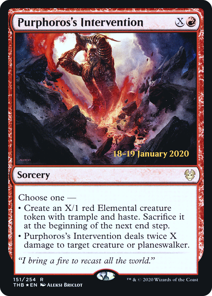 Purphoros's Intervention (151) (Prerelease) - Foil