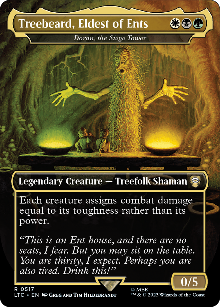 Treebeard, Eldest of Ents [Doran, the Siege Tower] (0517) (Borderless) - Silver Foil