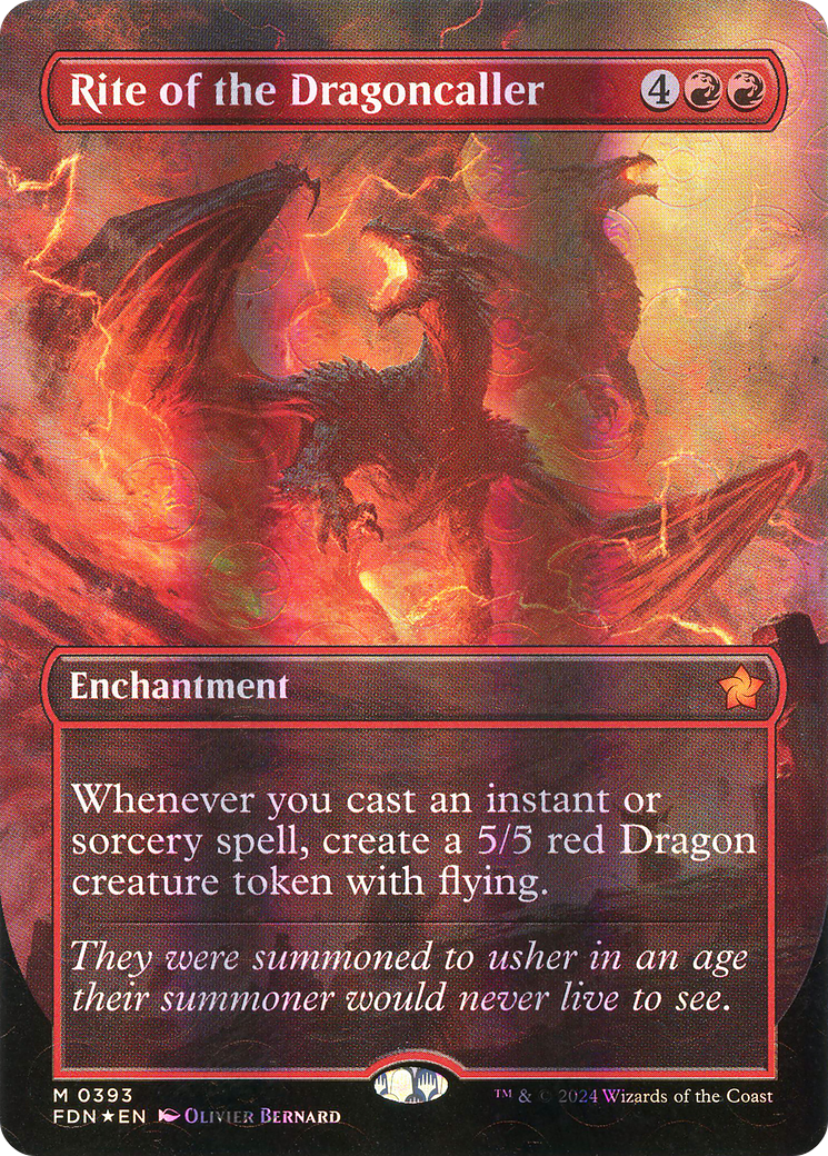 Rite of the Dragoncaller (0393) (Borderless) - Mana Foil