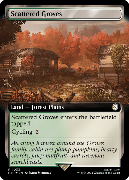 Scattered Groves (1033) (Extended Art) - Surge Foil