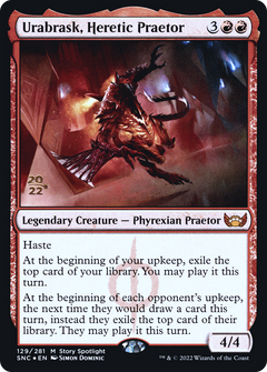 Urabrask, Heretic Praetor (129) (Prerelease) (PSNC) - Foil