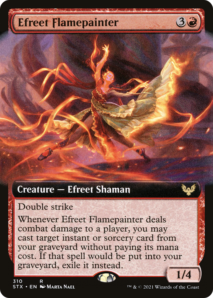 Efreet Flamepainter (310) (Extended Art) - Foil