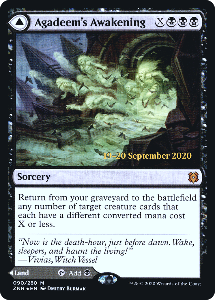 Agadeem's Awakening // Agadeem, the Undercrypt (090) (Prerelease) (PZNR) - Foil
