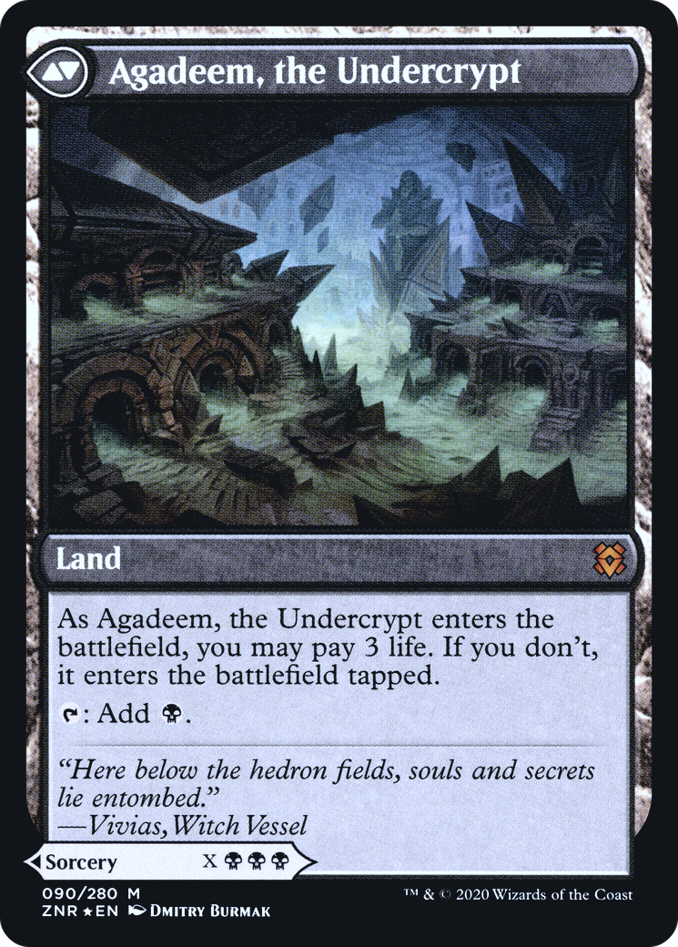 Agadeem's Awakening // Agadeem, the Undercrypt (090) (Prerelease) (PZNR) - Foil