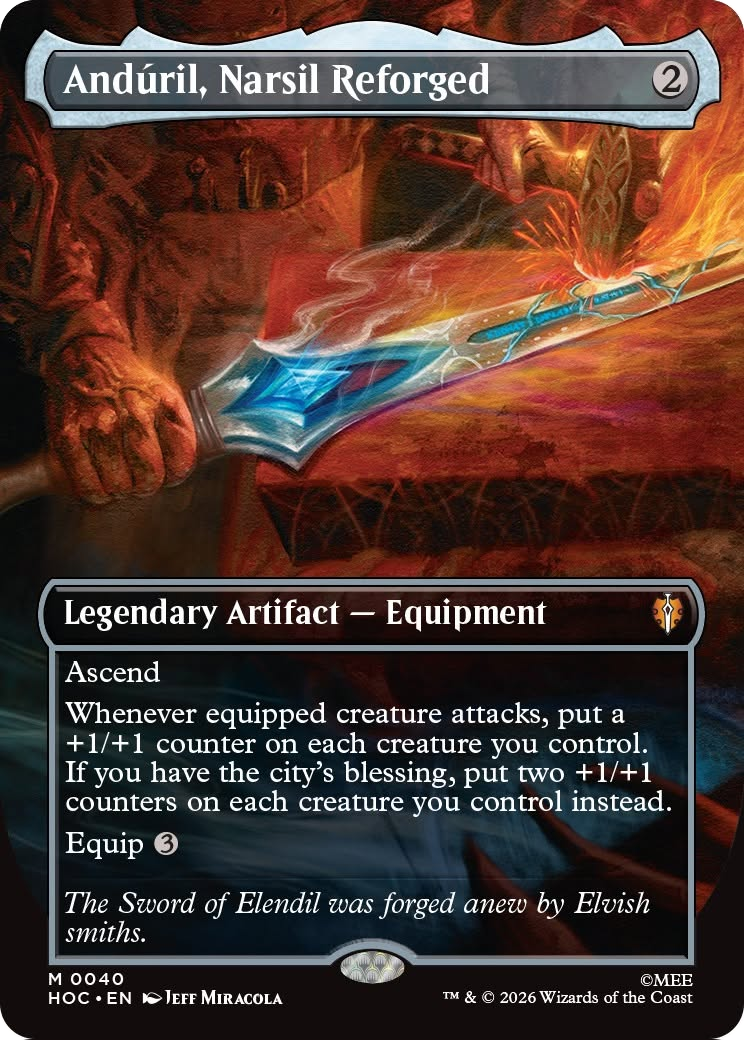 Andúril, Narsil Reforged (0040) (Borderless) (HOC) - Foil