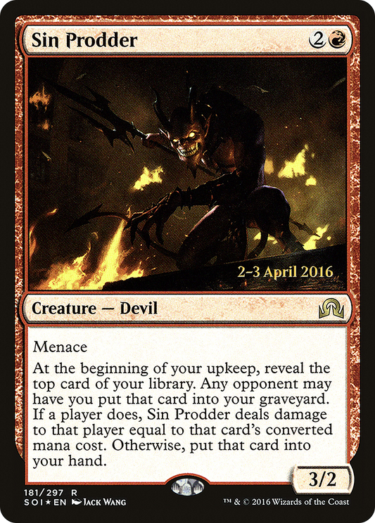Sin Prodder (181) (Prerelease) - Foil
