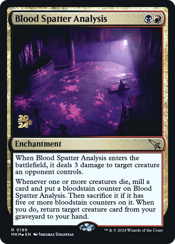 Blood Spatter Analysis (0189) (Prerelease) - Foil