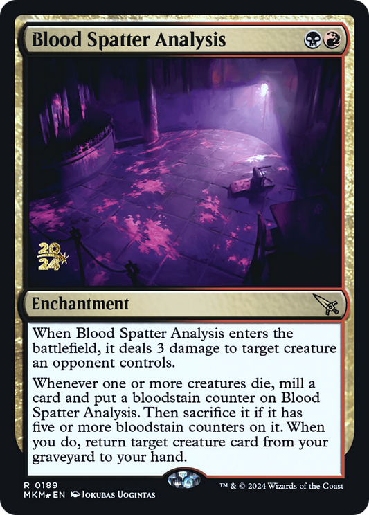 Blood Spatter Analysis (0189) (Prerelease) - Foil