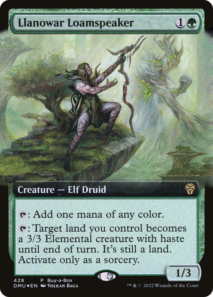 Llanowar Loamspeaker (428) (Buy-a-Box) (Extended Art) - Foil