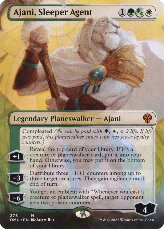 Ajani, Sleeper Agent (375) (Borderless) - Foil