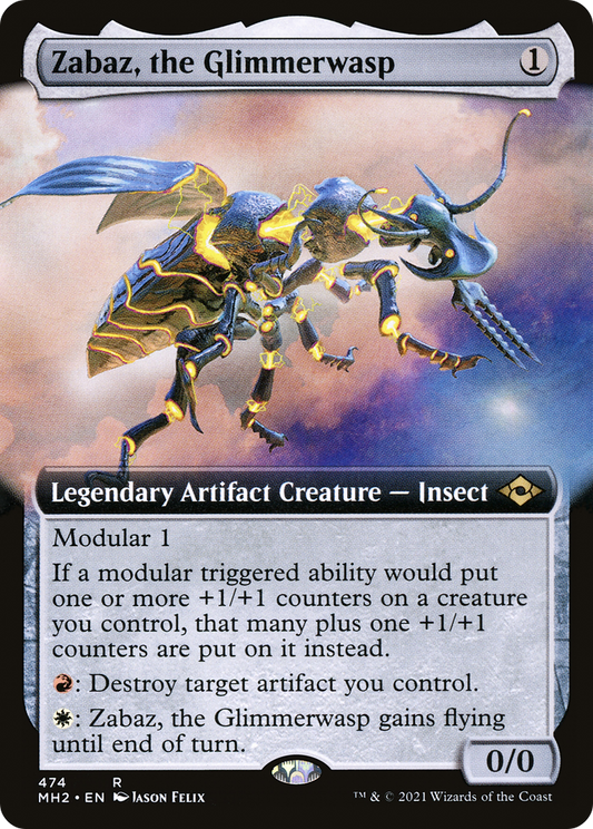 Zabaz, the Glimmerwasp (474) (Extended Art)