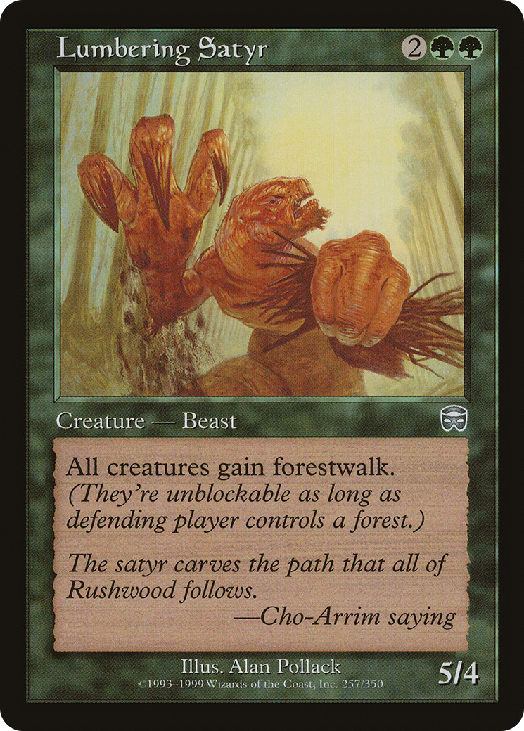 Lumbering Satyr - Foil