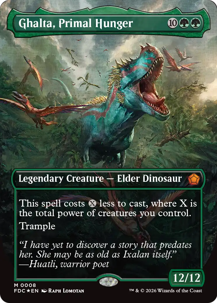 Ghalta, Primal Hunger (0008) (Borderless) (FDC) - Foil