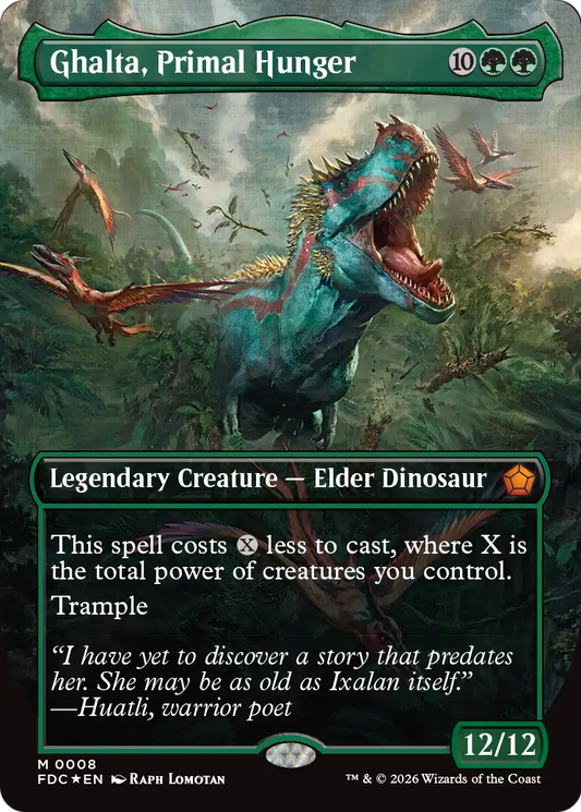 Ghalta, Primal Hunger (0008) (Borderless) (FDC) - Foil