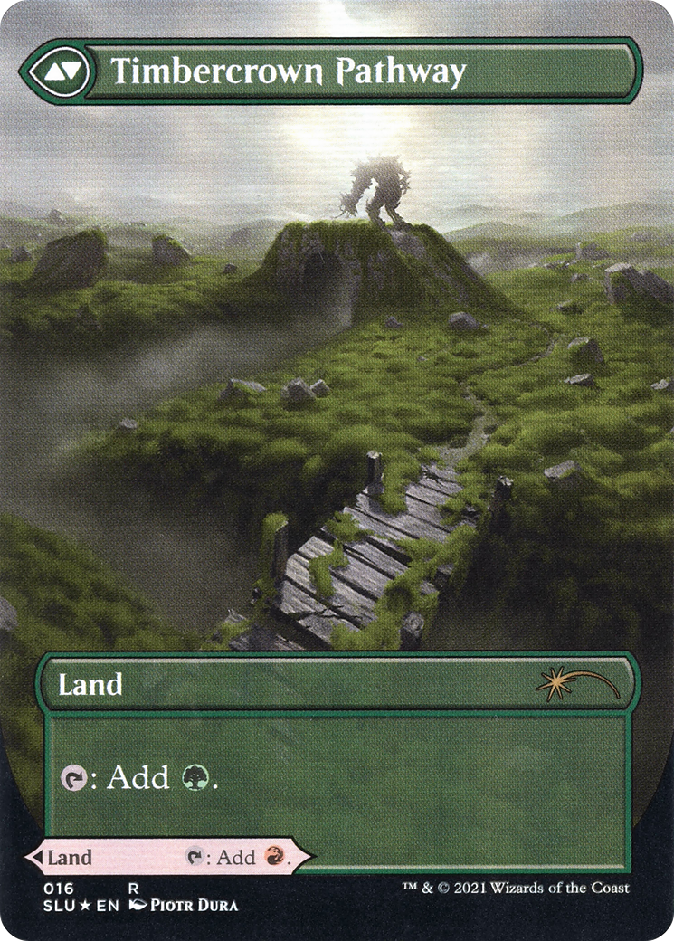 Cragcrown Pathway // Timbercrown Pathway (016) (Borderless) (SLU) - Foil