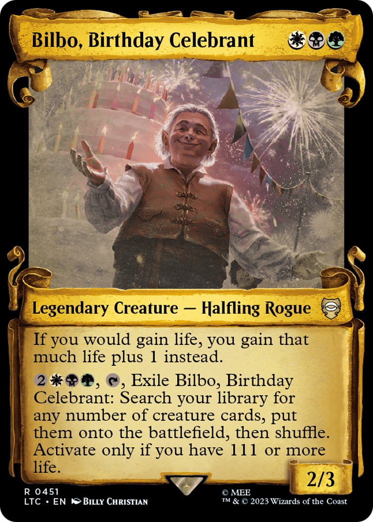 Bilbo, Birthday Celebrant (0451) (Showcase) - Silver Foil