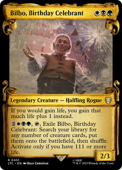 Bilbo, Birthday Celebrant (0451) (Showcase) - Silver Foil