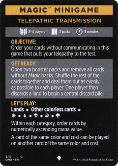 Magic Minigame: Telepathic Transmission (MDMU)
