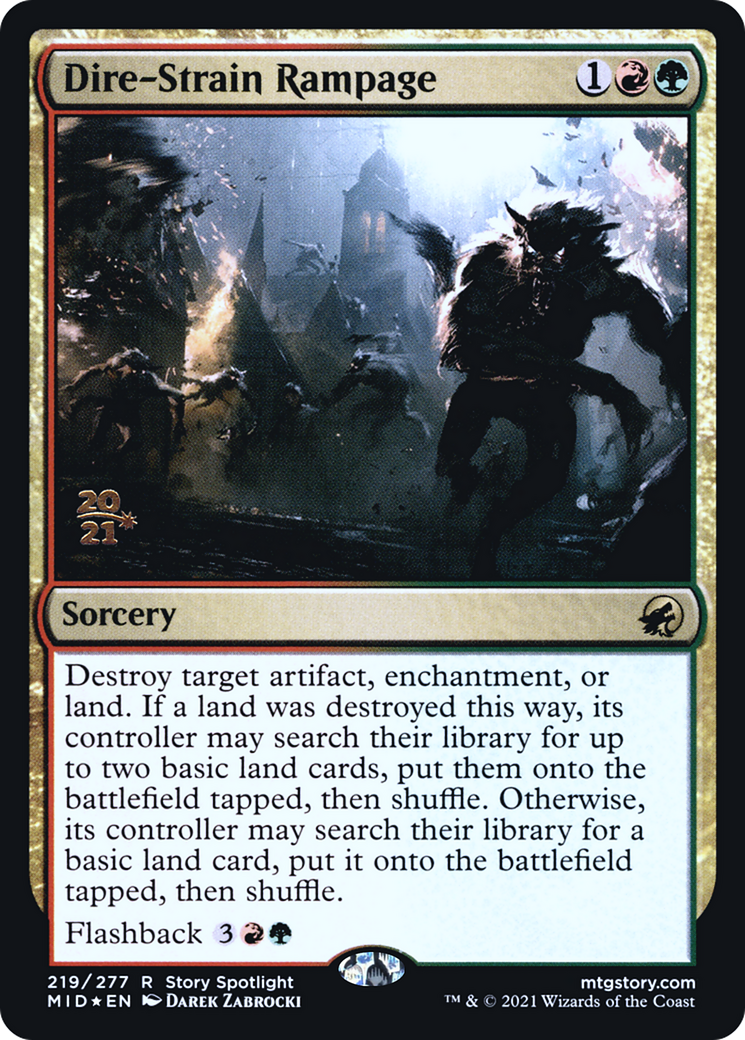 Dire-Strain Rampage (219) (Prerelease) - Foil