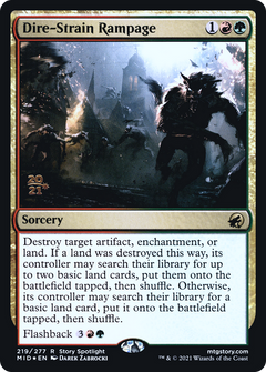 Dire-Strain Rampage (219) (Prerelease) - Foil