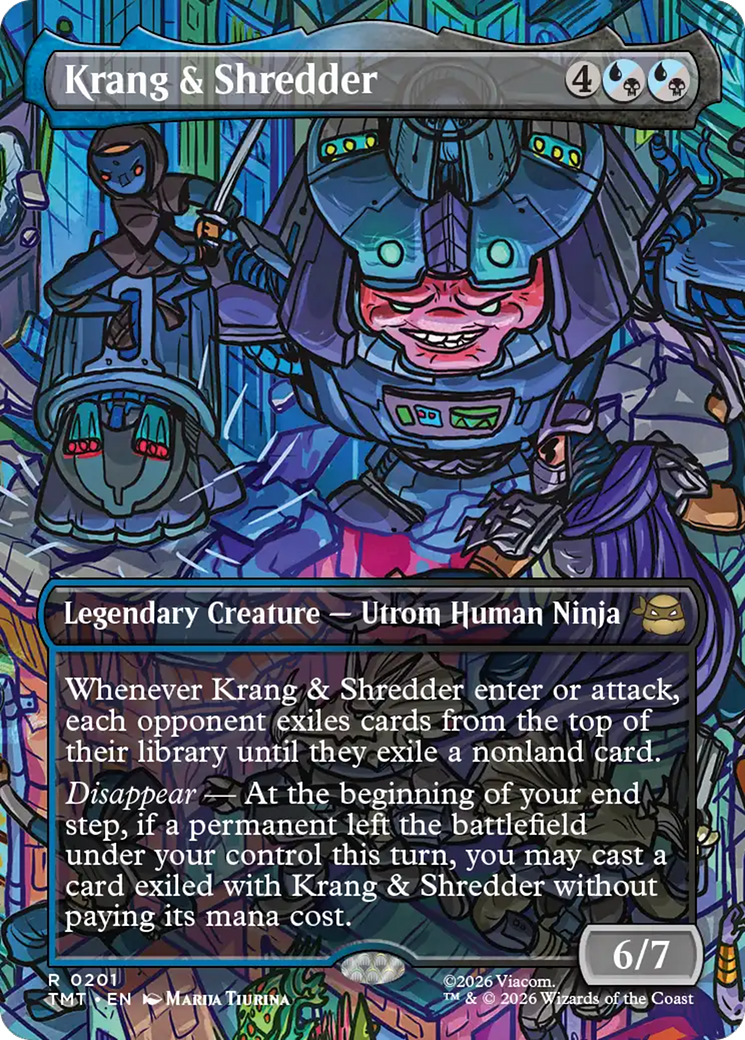 Krang & Shredder (0201) (Borderless) (TMT) - Foil