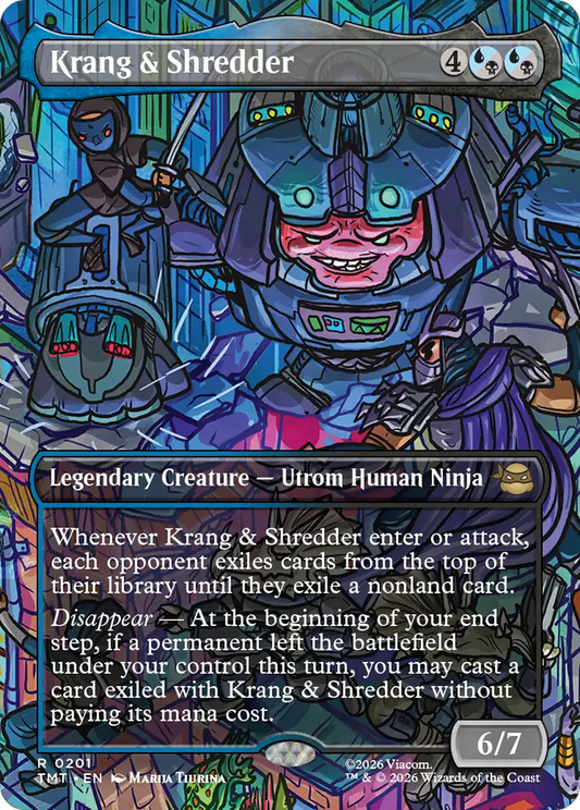 Krang & Shredder (0201) (Borderless) (TMT) - Foil