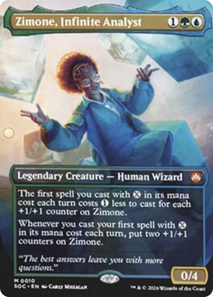 Zimone, Infinite Analyst (0010) (Borderless) (SOC) - Foil