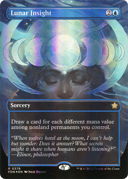 Lunar Insight (0378) (Borderless) - Mana Foil