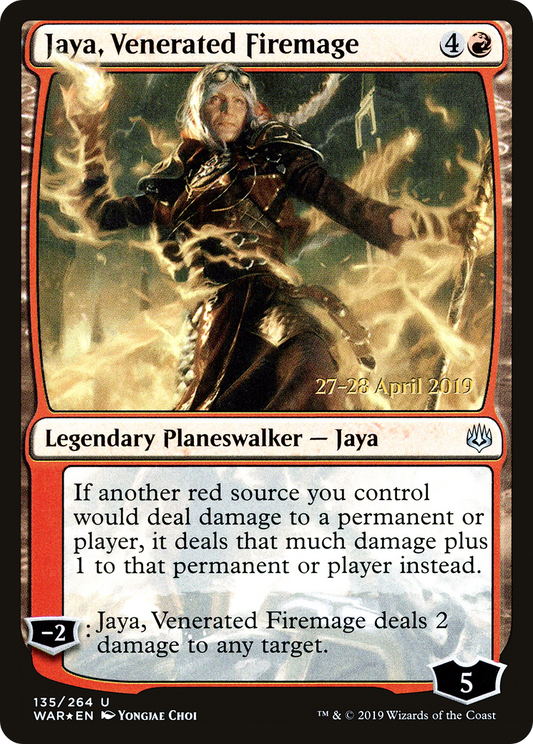 Jaya, Venerated Firemage (135) (Prerelease) - Foil