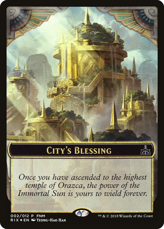 City's Blessing (002) // Elemental (002) Double-Sided Token (FNM) (F18) - Foil
