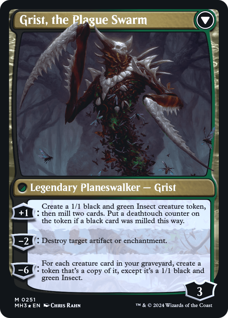 Grist, Voracious Larva // Grist, the Plague Swarm (0251) (Prerelease) (PMH3) - Foil