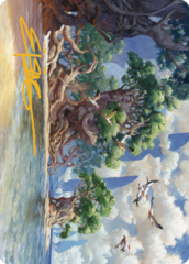 Yavimaya Coast (61/81) Art Card (ADMU) - Gold-Stamped Signature