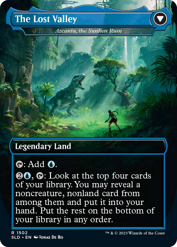 Heart of the Explorer // The Lost Valley [Search for Azcanta // Azcanta, the Sunken Ruin] (1502) (Borderless) (SLD) - Foil