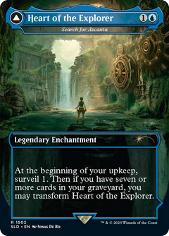 Heart of the Explorer // The Lost Valley [Search for Azcanta // Azcanta, the Sunken Ruin] (1502) (Borderless) (SLD)