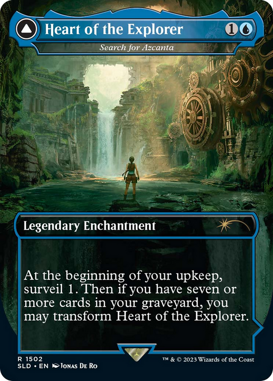 Heart of the Explorer // The Lost Valley [Search for Azcanta // Azcanta, the Sunken Ruin] (1502) (Borderless) (SLD)