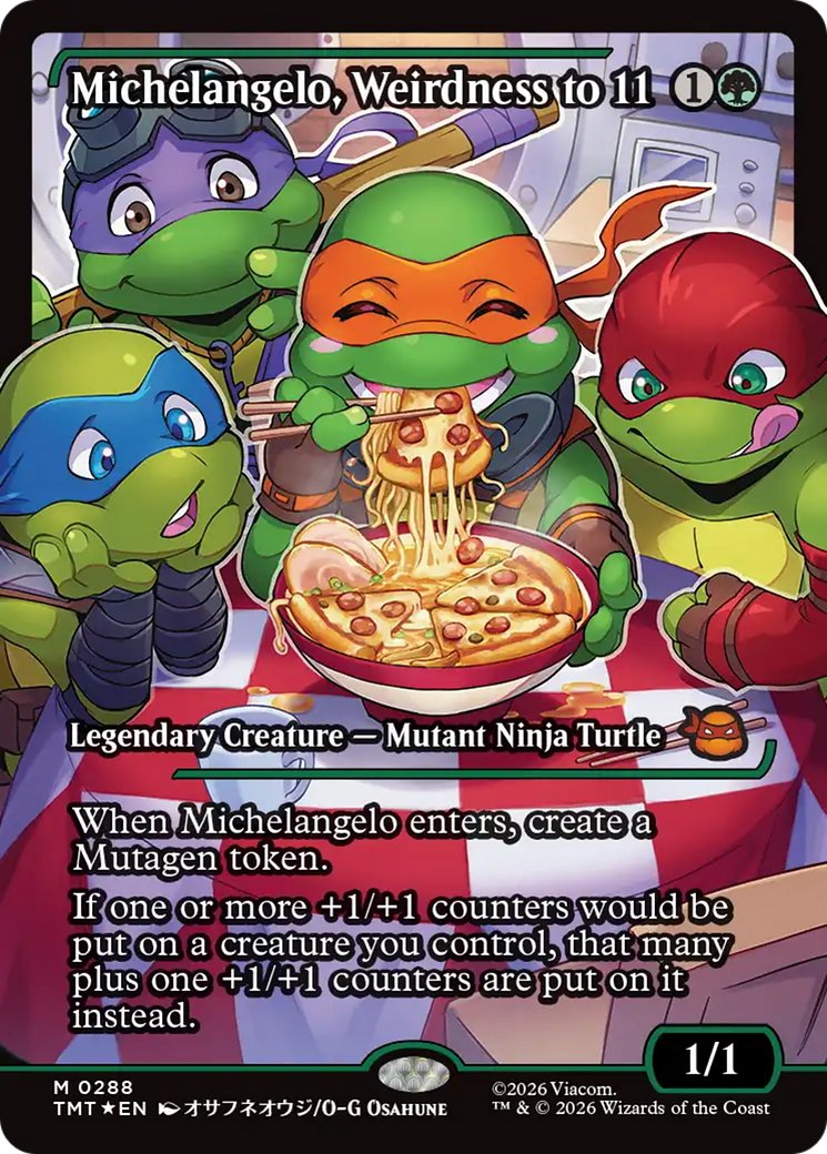 Michelangelo, Weirdness to 11 (0288) (Showcase) (TMT) - Foil