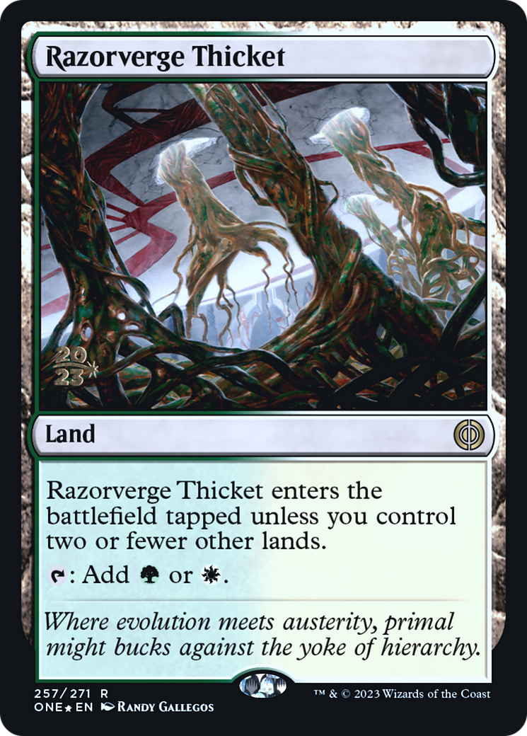 Razorverge Thicket (257) (Prerelease) - Foil