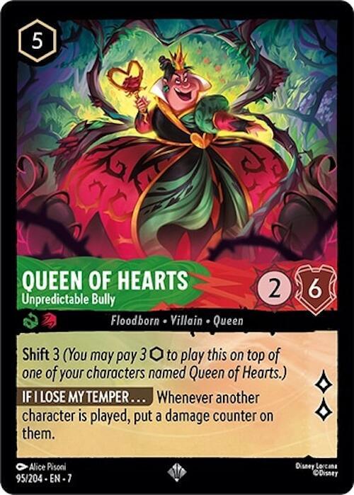 Queen of Hearts, Unpredictable Bully (0095) - Cold Foil