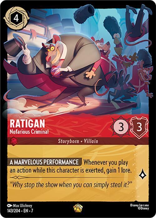 Ratigan, Nefarious Criminal (0143) - Cold Foil