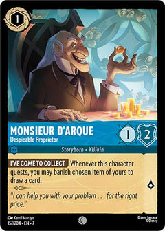 Monsieur D'Arque, Despicable Proprietor (0157) - Cold Foil
