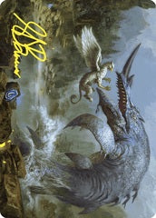 Horned Loch-Whale Art Card (06/81) (AWOE) - Gold-Stamped Signature