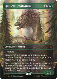 Quilled Greatwurm (0401) (Borderless) - Mana Foil